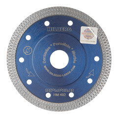 Диск алмазный по керамограниту Hilberg Hard Materials X-type 125x22,2x1,2 мм турбо ультратонкий сухой рез (HM402) - фото 1