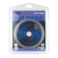 Диск алмазный по керамограниту Hilberg Hard Materials X-type 125x22,2x1,2 мм турбо ультратонкий сухой рез (HM402) - фото 4