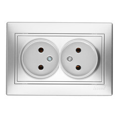 Изображение товара Розетка Lezard Mira встраиваемая металл серый (701-1010-128)