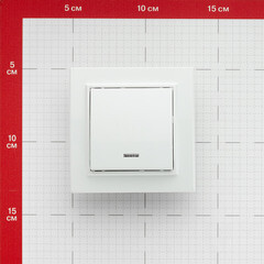 Выключатель EKF Минск одноклавишный встраиваемый белый с подсветкой (ERV10-121-10) - фото 3