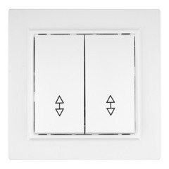 Переключатель EKF Минск двухклавишный встраиваемый белый (ERV10-027-10) - фото 1