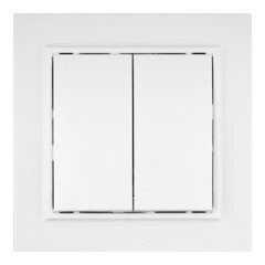 Выключатель EKF Минск двухклавишный встраиваемый белый (ERV10-023-10) - фото 1