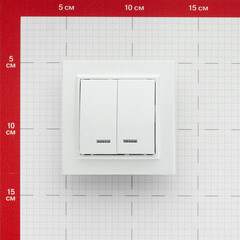 Выключатель EKF Минск двухклавишный встраиваемый белый с подсветкой (ERV10-123-10) - фото 3