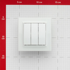 Выключатель EKF Минск трехклавишный встраиваемый белый (ERV10-024-10) - фото 2