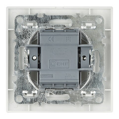 Выключатель EKF Минск одноклавишный встраиваемый белый с самовозвратом (ERV10-028-10) - фото 2