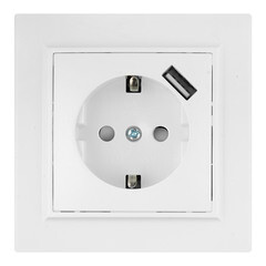 Изображение товара Розетка EKF Минск встраиваемая белая с USB-А (ERR16-028-100-USB)