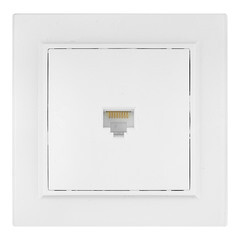 Розетка компьютерная EKF Минск встраиваемая белая RJ45 (ERK01-035-10) - фото 1
