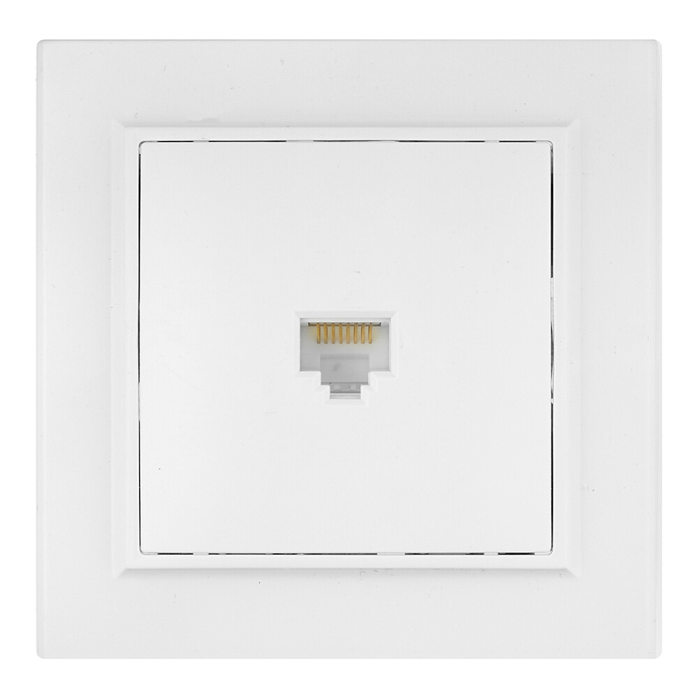 Изображение товара Розетка компьютерная EKF Минск встраиваемая белая RJ45 (ERK01-035-10)