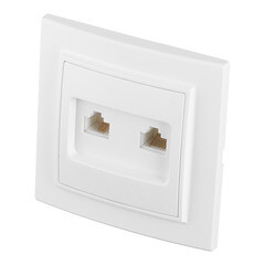 Розетка компьютерная/ телефонная EKF Минск встраиваемая белая RJ11/ RJ45 (ERK00-135-10) - фото 4