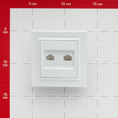 Розетка компьютерная/ телефонная EKF Минск встраиваемая белая RJ11/ RJ45 (ERK00-135-10) - фото 2
