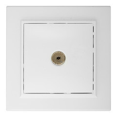 Розетка телевизионная EKF Минск встраиваемая белая (ERA00-027-10) - фото 1