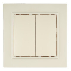 Выключатель EKF Минск двухклавишный встраиваемый бежевый (ERV10-023-20) - фото 1