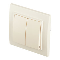 Выключатель EKF Минск двухклавишный встраиваемый бежевый (ERV10-023-20) - фото 3