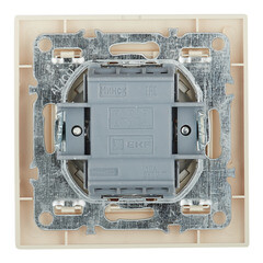 Переключатель EKF Минск двухклавишный встраиваемый бежевый (ERV10-026-20) - фото 4