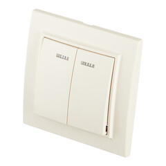 Выключатель EKF Минск двухклавишный встраиваемый бежевый с подсветкой (ERV10-123-20) - фото 4