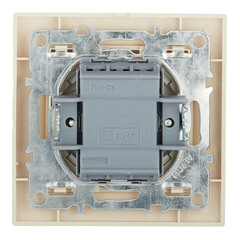 Выключатель EKF Минск двухклавишный встраиваемый бежевый с подсветкой (ERV10-123-20) - фото 3