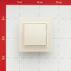Выключатель EKF Минск одноклавишный встраиваемый бежевый с самовозвратом (ERV10-028-20) - фото 2