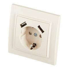 Розетка EKF Минск встраиваемая бежевая с 2хUSB-А (ERR16-028-200-2USB) - фото 4