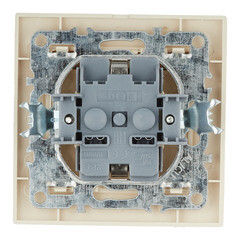 Розетка EKF Минск встраиваемая бежевая со шторками с крышкой (ERR16-029-200) - фото 4