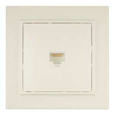 Розетка компьютерная EKF Минск встраиваемая бежевая RJ45 (ERK01-035-20)