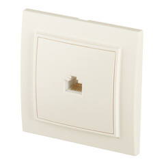 Розетка компьютерная EKF Минск встраиваемая бежевая RJ45 (ERK01-035-20) - фото 2