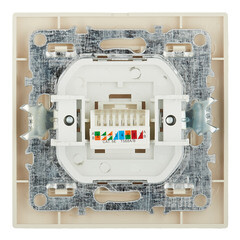 Розетка компьютерная EKF Минск встраиваемая бежевая RJ45 (ERK01-035-20) - фото 4
