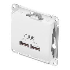 Розетка USB Systeme Electric Glossa встраиваемая белая 2хUSB-A (GSL000133) - фото 5