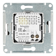 Розетка USB Systeme Electric Glossa встраиваемая антрацит USB-A/ Type-C (GSL000739) - фото 4