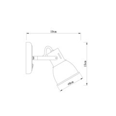 Спот настенный Arte Lamp Jovi E14 40 Вт 2 кв.м серый IP20 (A1677AP-1GY) - фото 5
