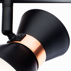 Спот Arte Lamp Baltimore E14 80 Вт 4 кв.м черный/золото IP20 (A1406AP-2BK) - фото 2