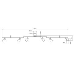Спот потолочный Arte Lamp Cavalletta E14 240 Вт серебристый/белый IP20 (A4510PL-6SS) - фото 2