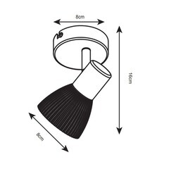 Спот настенный Arte Lamp Parry E14 40 Вт 2 кв.м бронза IP20 (A5062AP-1AB) - фото 2