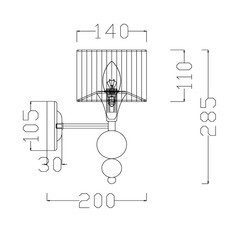 Бра Freya Lauren E14 40 Вт 220-240 В хром IP20 (FR5093WL-01CH) - фото 3