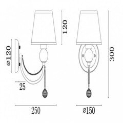 Бра Freya Beverly E14 40 Вт 220-240 В хром IP20 (FR5661-WL-01-CH) - фото 2