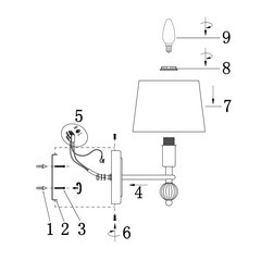 Бра Freya Milena E14 60 Вт 220-240 В никель IP20 (FR5679WL-01N) - фото 3