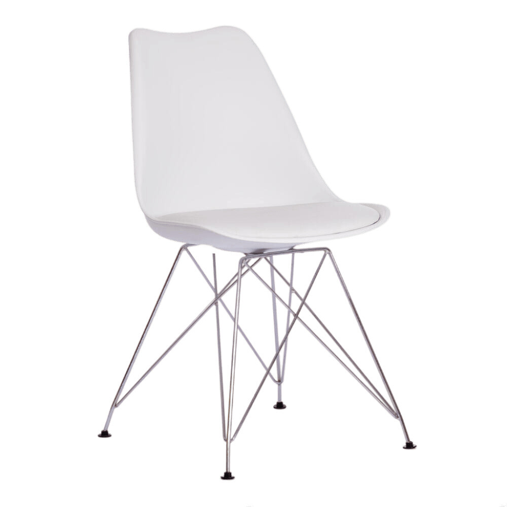 Изображение товара Современный белый пластиковый стул TetChair Tulip Iron с металлическими ножками Изображение товара Современный белый пластиковый стул TetChair Tulip Iron с металлическими ножками