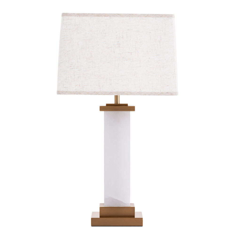 Изображение товара Настольная лампа Arte Lamp Camelot с тканевым плафоном и стеклом, 60 Вт