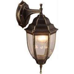 Изображение товара Светильник садово-парковый настенный Arte Lamp Pegasus черно-золотой E27 60 Вт IP44 (A3152AL-1BN)