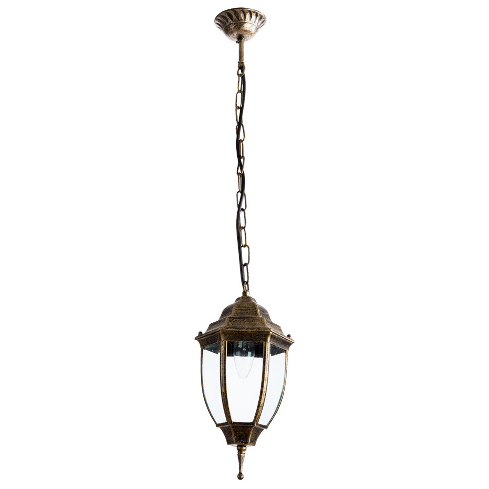 Изображение товара Садово-парковый подвесной светильник Arte Lamp Pegasus черно-золотой 160 мм IP44