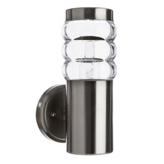 Изображение товара Светильник садово-парковый настенный Arte Lamp Portica матовое серебро E27 20 Вт IP44 (A8381AL-1SS)