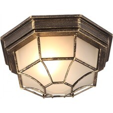 Светильник садово-парковый потолочный Arte Lamp Pegasus черно-золотой E27 60 Вт IP44 (A3121PF-1BN)
