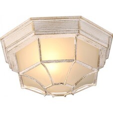 Светильник садово-парковый потолочный Arte Lamp Pegasus бело-золотой E27 60 Вт IP44 (A3121PF-1WG)