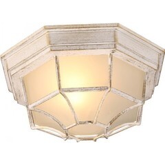 Изображение товара Светильник садово-парковый настенный Arte Lamp Pegasus бело-золотой E27 60 Вт IP44 (A3121PF-1WG)