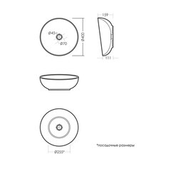 Раковина Sanita Luxe Art 40 см накладная белая (WB.CT/Art/40-N.Cut/WHT.G/S1) - фото 2