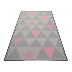 Ковер 1х1,5 м прямоугольный Персей серо-розовый - фото 4