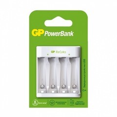 Зарядное устройство GP PowerBank 5 В на 4 аккумулятора