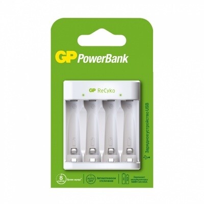 Изображение товара Зарядное устройство GP Batteries PowerBank 4 слота для АА и AAA аккумуляторов