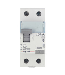 Изображение товара УЗО Legrand TX3 63А 1P+N тип AC 30 мА 10 кА (403002)