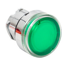 Кнопка плоская EKF PROxima XB4 380 В IP54 без фиксации с подсветкой зеленая (XB4BW-G)