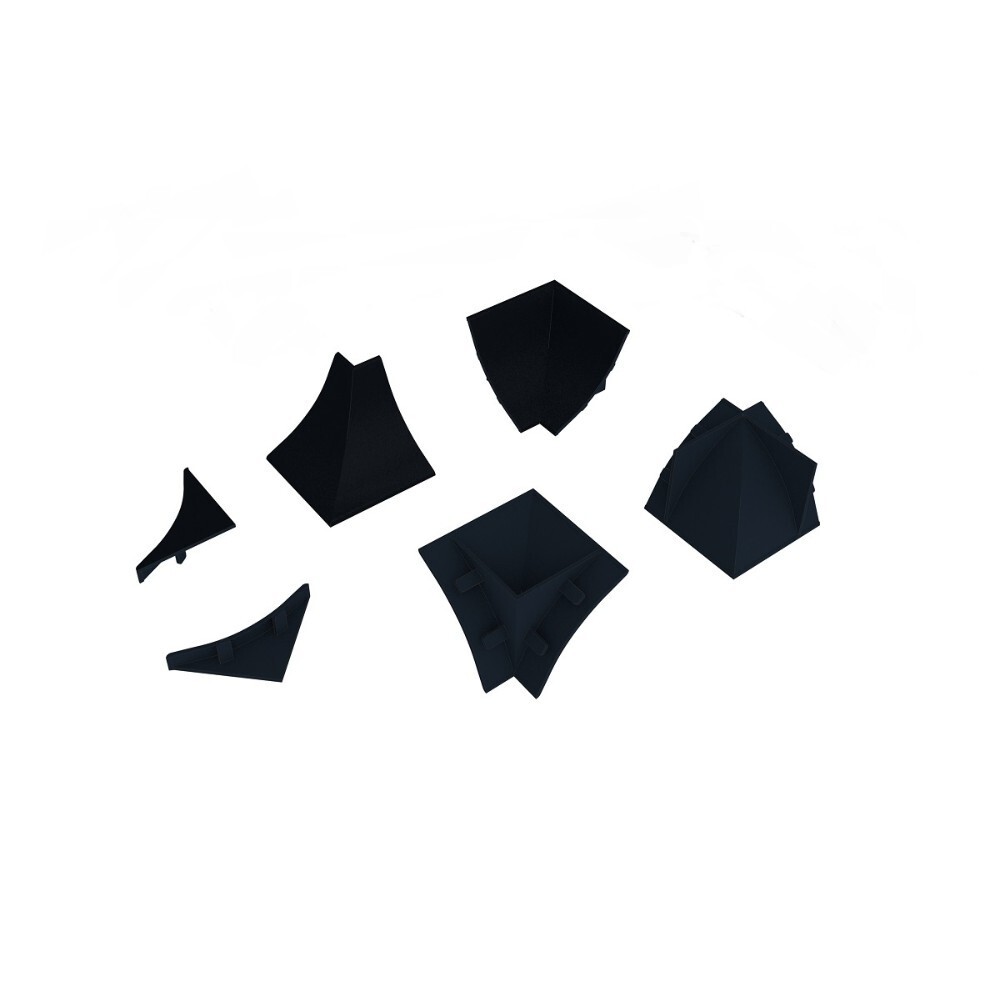 Изображение товара Комплект заглушек и уголков для плинтуса 56х30х7 мм мрамор бразильский Korner